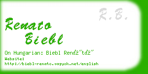 renato biebl business card